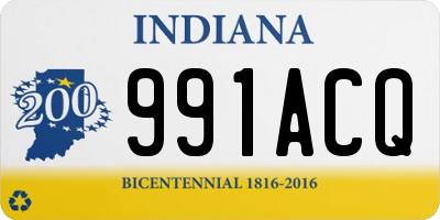 IN license plate 991ACQ