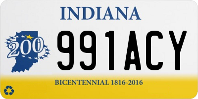 IN license plate 991ACY
