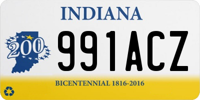 IN license plate 991ACZ