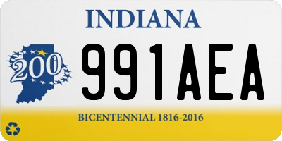 IN license plate 991AEA