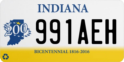 IN license plate 991AEH