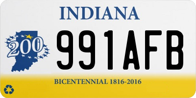 IN license plate 991AFB