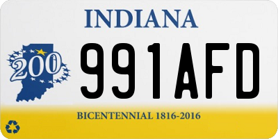 IN license plate 991AFD