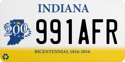 IN license plate 991AFR