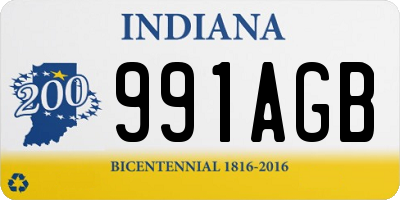 IN license plate 991AGB