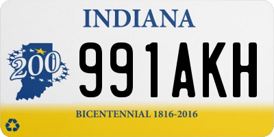 IN license plate 991AKH