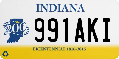 IN license plate 991AKI