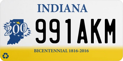 IN license plate 991AKM