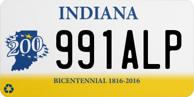 IN license plate 991ALP