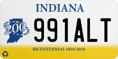 IN license plate 991ALT