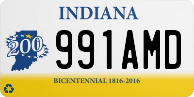 IN license plate 991AMD