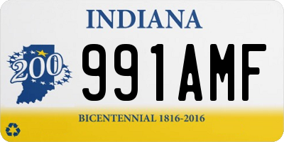 IN license plate 991AMF