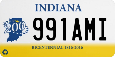 IN license plate 991AMI