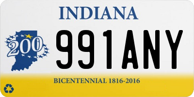 IN license plate 991ANY
