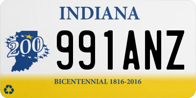 IN license plate 991ANZ