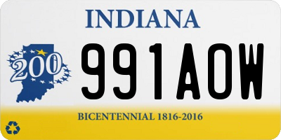 IN license plate 991AOW