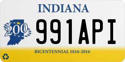 IN license plate 991API