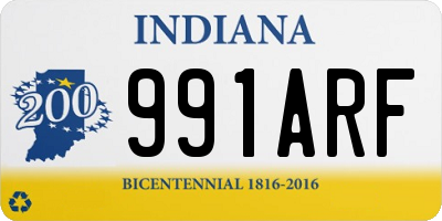 IN license plate 991ARF