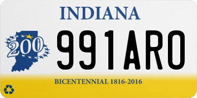 IN license plate 991ARO