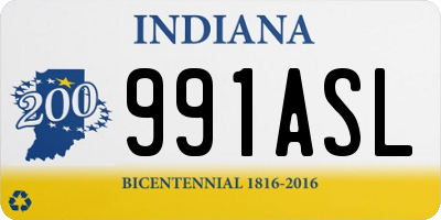 IN license plate 991ASL