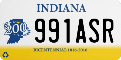 IN license plate 991ASR