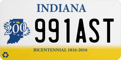 IN license plate 991AST