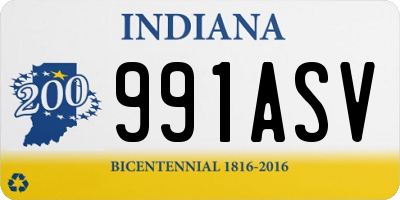 IN license plate 991ASV