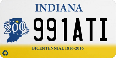 IN license plate 991ATI