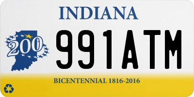 IN license plate 991ATM