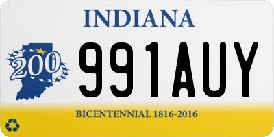 IN license plate 991AUY