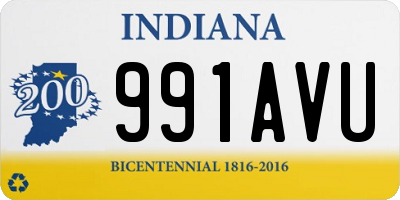 IN license plate 991AVU