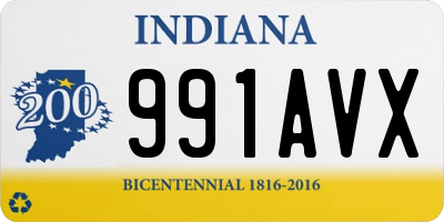 IN license plate 991AVX