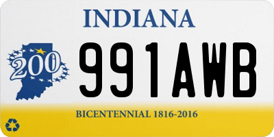 IN license plate 991AWB