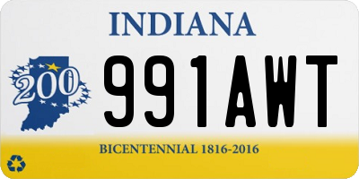 IN license plate 991AWT