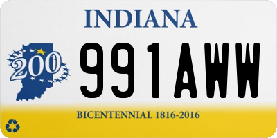 IN license plate 991AWW