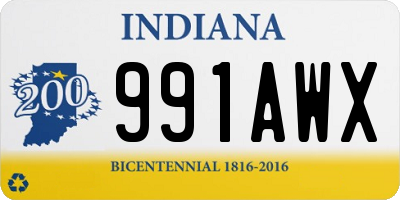 IN license plate 991AWX