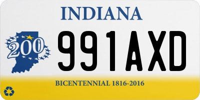 IN license plate 991AXD