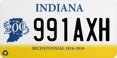 IN license plate 991AXH