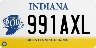 IN license plate 991AXL