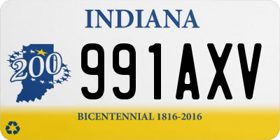 IN license plate 991AXV