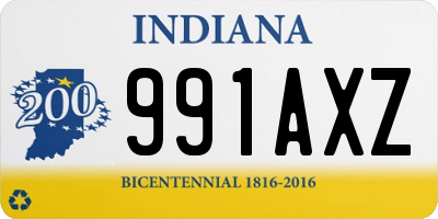 IN license plate 991AXZ