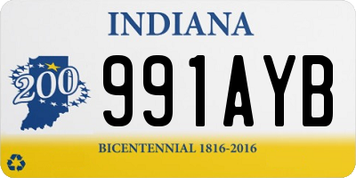 IN license plate 991AYB