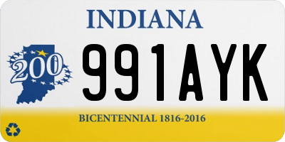 IN license plate 991AYK