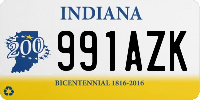 IN license plate 991AZK