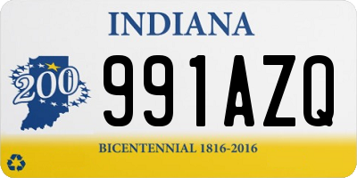 IN license plate 991AZQ