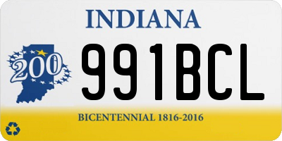 IN license plate 991BCL