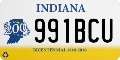 IN license plate 991BCU