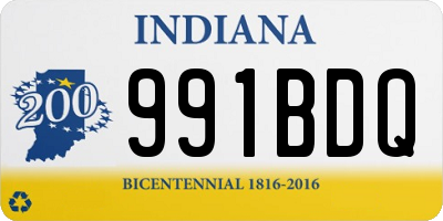 IN license plate 991BDQ