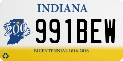 IN license plate 991BEW