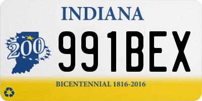 IN license plate 991BEX